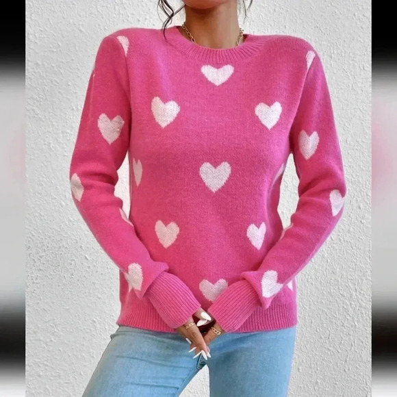 Heart Pattern Sweater - Picture 3 of 10